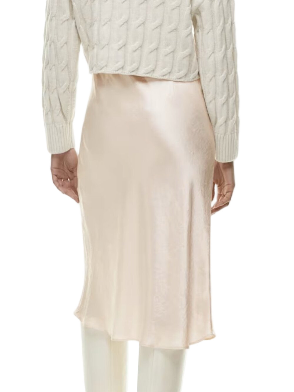 Babaton  Slip Satin Midi Skirt  Satin midi slip skirt Size 4 - Picture 3 of 9